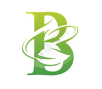 绿叶会标首字母 B背景图片