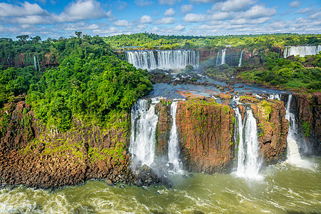 Iguacu 坠落于南美巴西南部图片