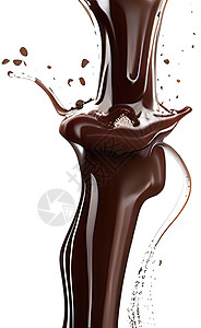 牛奶巧克力热融化的巧克力滴水糖浆流动飞溅食物营养美食配料糖果液体牛奶背景