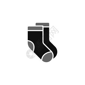 Sock 图标标志标识设计插图模板条纹鞋类羊毛服装棉布服饰季节衣服袜子翅膀图片