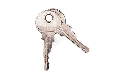 锁定的密钥安全金属白色钥匙戒指房子宏观背景图片