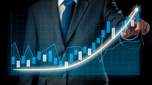 B 商业人提款金融业者表明商业利润增长的暗示图示图表图成就虚拟现实项目生长领导数据统计经理运动工作图片