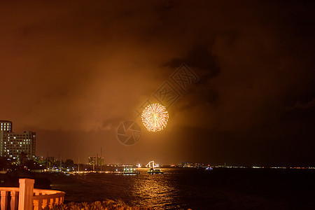 夜空中烟花之夜的烟花图片