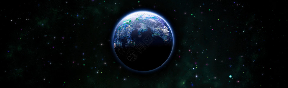 空间中的地球和星系 科幻小说艺术轨道星星太阳日出蓝色土星阳光宇宙地理乳白色图片