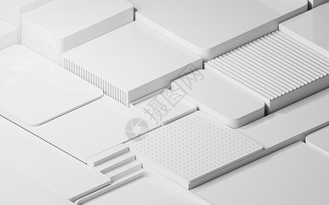 室内场景空的几何立方体级 3D铸造多边形产品讲台主义者矩形场景推介会陈列柜展览白色背景