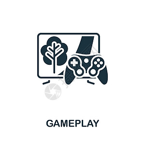 游戏图标 用于模板 网页设计和信息图形的单色简单线条游戏元素图标视频钻石手柄游戏机娱乐电脑火箭按钮堡垒控制图片