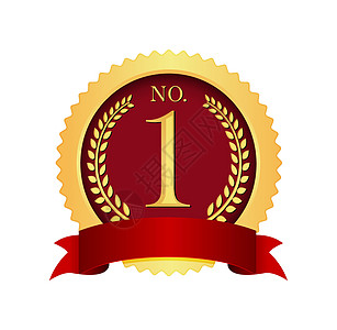 1号奖牌图标图示带有文字空间产品证书胜利顾客报酬标签金子插图销售店铺图片