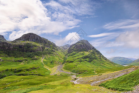 苏格兰格伦科三修女会姐妹农村蓝色太阳三姐妹幽谷阴影荒野爬坡道顶峰图片