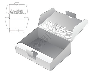 带有锁定点死切模板和 3D 模型的定点斜形板图片