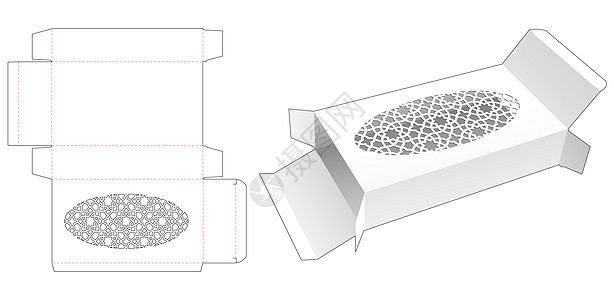 装有静电成像的椭圆死剪切模板和 3D 模拟模型的包装箱图片