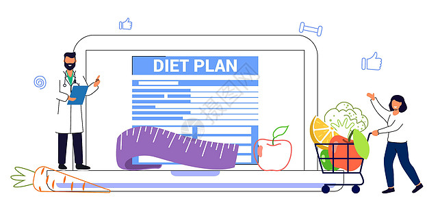 营养师理念 饮食计划 减肥计划 在线医疗咨询检查营养战略男人腰部菜单医生重量锻炼平衡图片