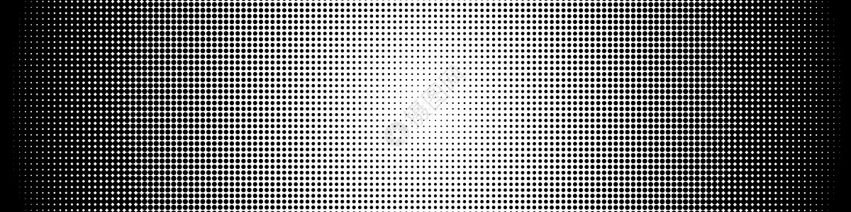 半调点背景 矢量点背景黑色辐射圆形坡度调子白色艺术风格边界网格图片