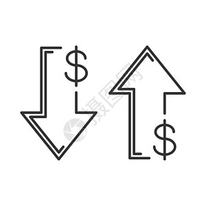 美元增减率的概念 b 美元升值和下跌率概念交换经济价格投资薪水商业货币金融价钱危机图片