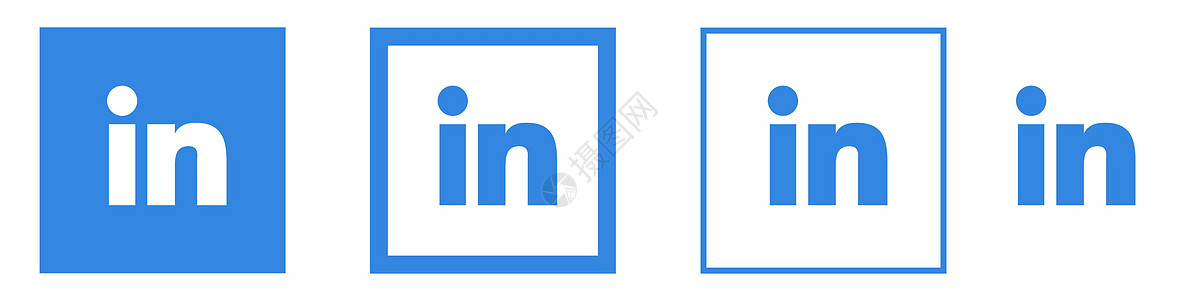 Linkedin 图标集 孤立 矢量社交媒体标志 LinkedIn社交网络服务 乌克兰 2020 年 6 月社会网站工作营销公司图片