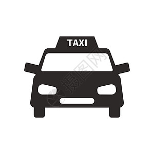 计程车站信息图标 出租车图标 矢量图图片
