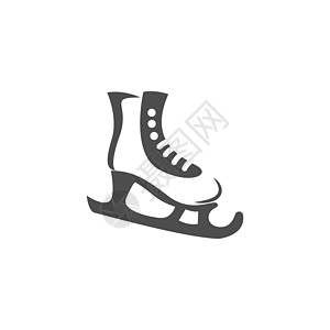 冰滑鞋图标标志徽标标识插图模板冰鞋数字女士爱好滑冰速度竞赛溜冰者活动刀刃图片