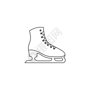 冰滑鞋图标标志徽标标识插图模板数字乐趣刀刃溜冰场艺术活动女士竞赛闲暇溜冰者图片