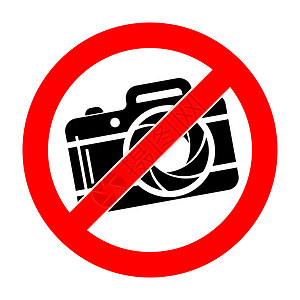 没有照相机标志 矢量插图圆形摄影禁忌标签创造力照片红色禁令白色贴纸图片