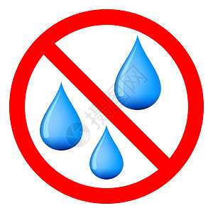 禁止用水 没有水滴图标 停止水滴图标洗澡管道注意力运动卫生飞沫标签液体清洁度危险图片
