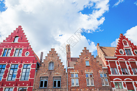 比利时布鲁日斯Flemish建筑建筑外表模式历史性天空市集地方城市雕像市场旅游雕塑德语图片
