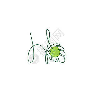 形成字母图标设计插图的怪兽植物数字环境热带字体森林标签异国叶子情调标识图片