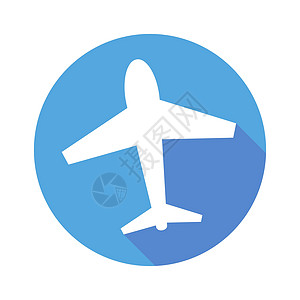 飞机影子现代圆形飞机图标 飞机和喷气机 向量设计图片
