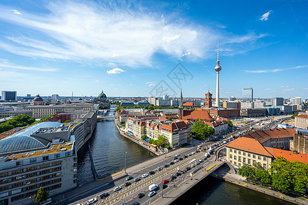柏林中心 有标志性电视塔图片