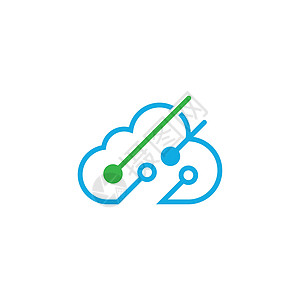 Cloud 标志图标设计插图模板网络下载天空身份创造力技术蓝色服务器圆圈社会图片