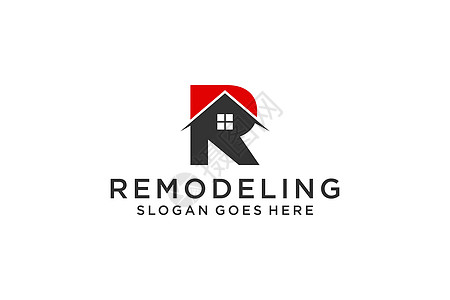 R号建筑建筑建筑Logo设计模板元素的信金子徽章创造力金融圆圈房子财产商业建筑学营销图片