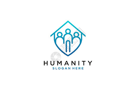 社会人道Logo 平向矢量Logo 设计模板元素合伙幸福友谊标识忠诚男人合作一体性网络公司图片