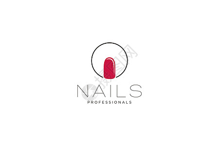 带有 Nails 徽标的首字母 O 用于美容行业 美甲沙龙 美甲 精品店 整容手术的矢量图标商业标志模板图片