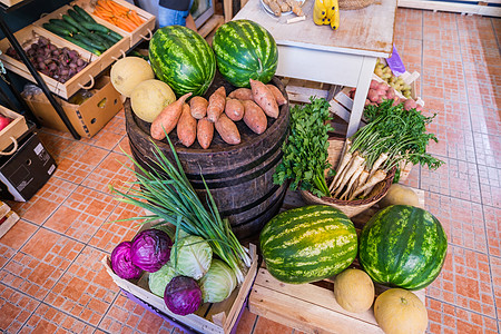 水果和蔬菜店市场素食西瓜季节店铺商业杂货店土豆零售植物图片