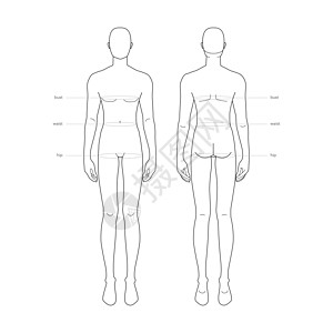男性标准身体部位术语测量 服装和配饰生产时尚男性尺码的插图裁缝草图信息臀部配件图表男生服饰腰部收藏图片