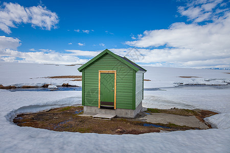 斯堪的纳维亚挪威Hardanger保护区绿罗布乡村历史住宅戏剧性历史性苔原木屋天际小屋旅游图片