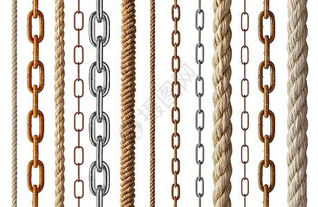 铁链金属链 钢绳索电缆线力量细绳工具航海工业螺旋海洋边界棕色电缆图片