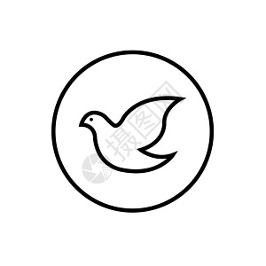 鸽子图标 用于 web 的鸽子矢量图标的轮廓图图片