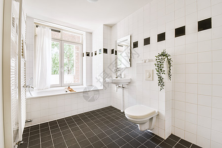 现代公寓内小型洗手间脸盆镜子卫生淋浴龙头住宿房子厕所陶瓷建筑学图片