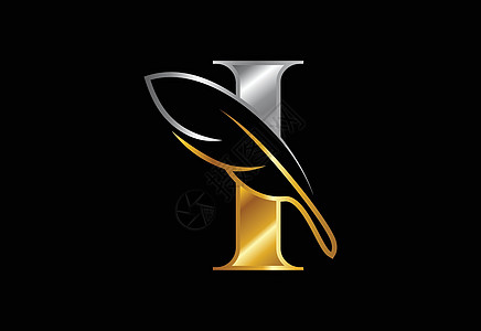 首字母表一 有羽毛 法律事务所图标符号符号 作家或出版商的Logo图片