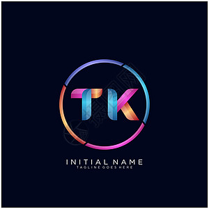 TKT 字母标志图标设计模板要素推广插图身份艺术知识创造力卡片标识黑色字体图片