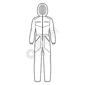 脱衣滑雪短裙总穿泳服技术时装插图 全长 头罩 拉链特写 高升 口袋服饰孩子们女士女性纺织品绘画服装连衣裤成人棉布图片