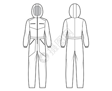 脱衣滑雪短裙总穿泳服技术时装插图 全长 头罩 拉链特写 高升 口袋服装女性连衣裤规格裙子女士计算机设计加油机男人图片