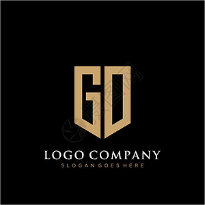 GO 字母标识图标设计模板元素身份艺术商业标签插图品牌营销创造力公司黑色图片