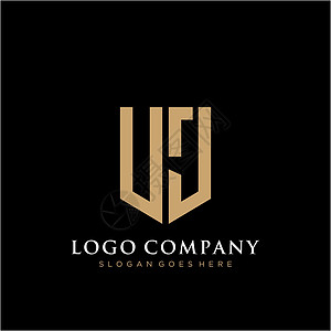UJ UJ 字母标识图标设计模板元素黑色身份品牌卡片商业插图字体创造力网络艺术图片