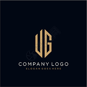 UG 字母标识图标设计模板元素推广标签营销商业插图艺术公司创造力品牌黑色图片