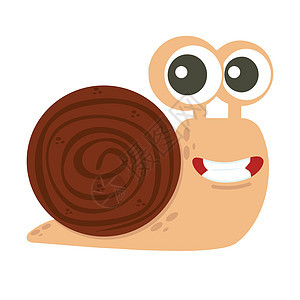 可爱的蜗牛微笑卡通人物图片