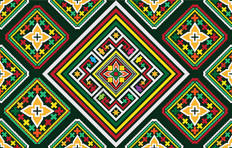 为背景 地毯 壁纸 墙纸等进行传统设计时 东方民族几何式的立方体无缝图片