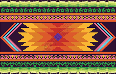 几何 ikat 民族东方传统设计 用于背景 地毯 壁纸 服装 包装 织物 矢量插图图片