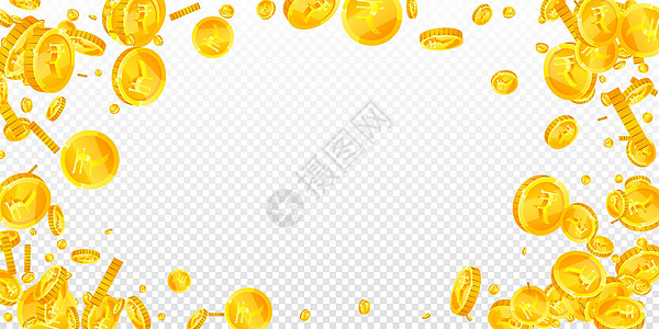 印地安卢比硬币掉落空气金属货币经济飞行墙纸收益插图运气金子图片