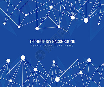 具有文本空间的技术背景 您的商业演示的矢量插图 请查看您的工作说明圆圈公司推介会多边形创造力艺术网络互联网节点三角形图片
