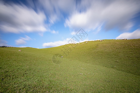 蓝云运动和巴西南部运动风光牧场草地晴天爬坡风景田园农业日落图片